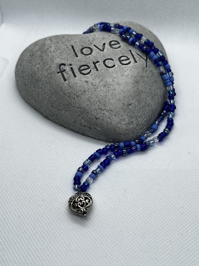 Blue Antique Heart