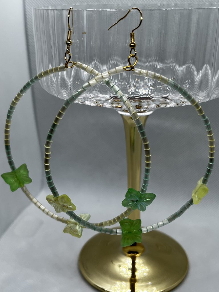 Butterfly garden earrings